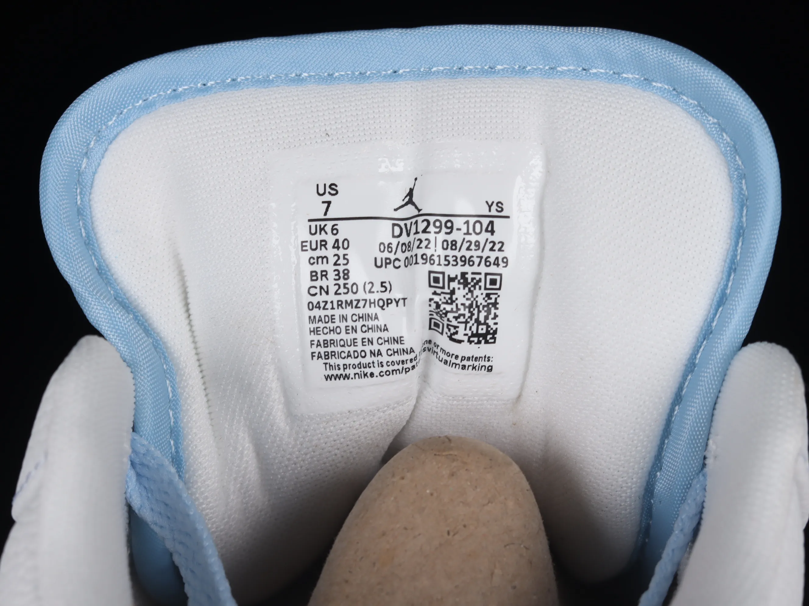 All categories Air Jordan Jordan series basketball shoes Air Jordan 1 Low Air Jordan 1 Low AJ1 Joe 1 ice blue low-top cultural and leisure sports sneakers DV1299-104